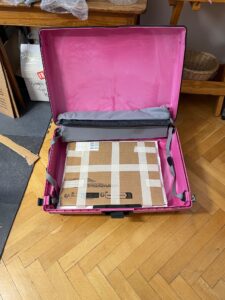 Mosaic in suitcase